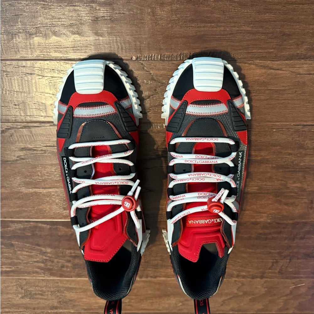 Dolce and Gabanna mens size 13  Sneakers Red Black White